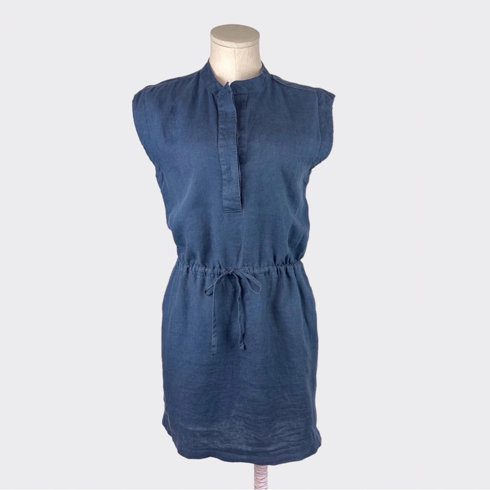 James Perse Linen Henley Shirt Dress